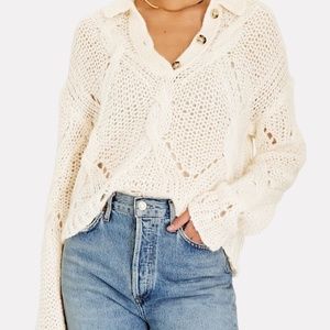 Acne Studios Korlie cable knit polo sweater - XS